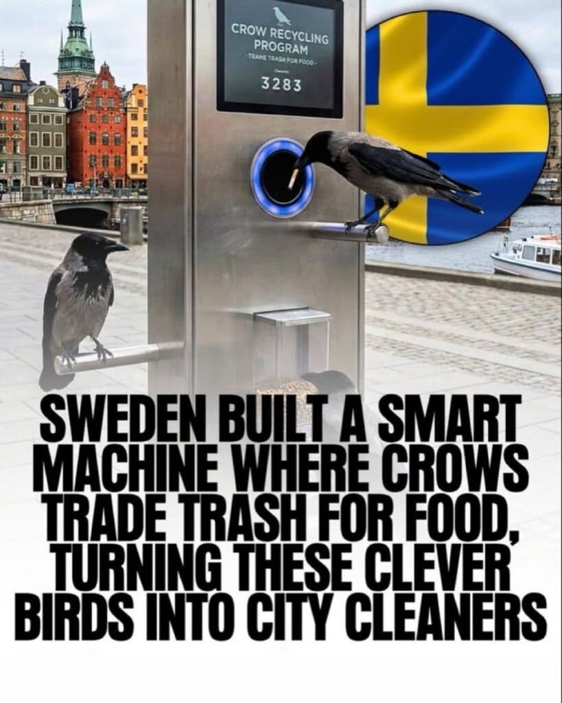 Sweden Tried to Outsource Street Cleaning to Crows