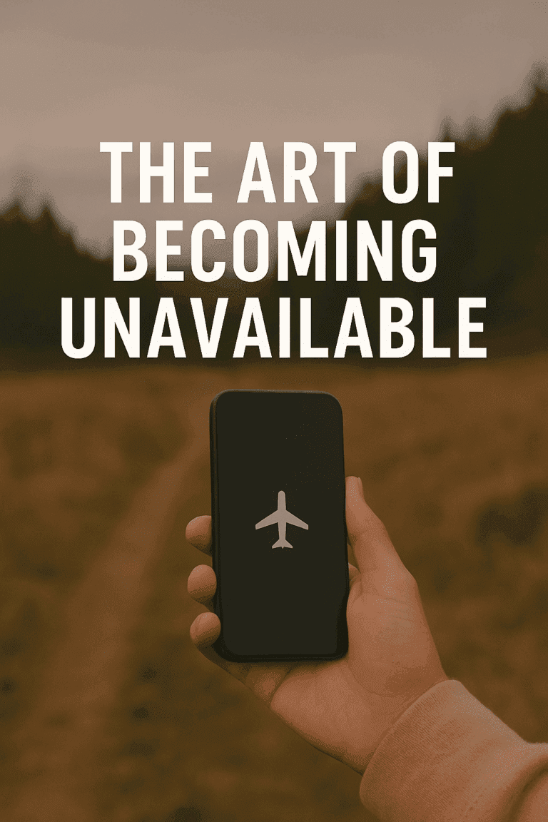 The Art of Becoming Unavailable