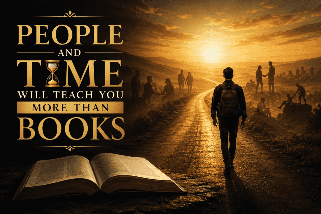 people and time will teach you more than book