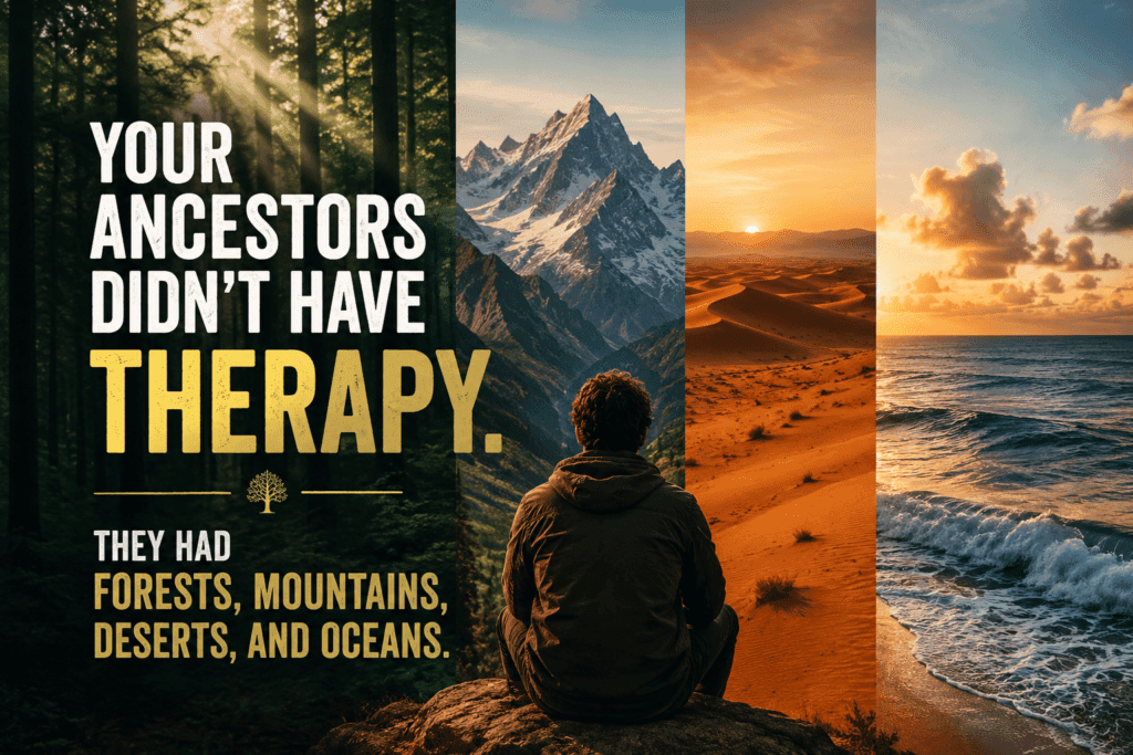 Your Ancestors Didn't Have Therapy. They Had Forests, Mountains, Deserts, and Oceans.